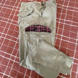 CARGO PANTS ORIGINALS 725 unisex khaki, multiple pockets. SIZE 32